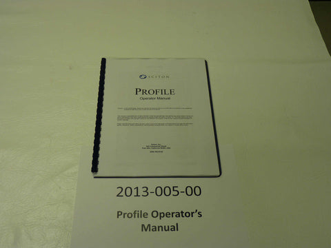 2013-005-00 - Profile Operator Manual, Manual