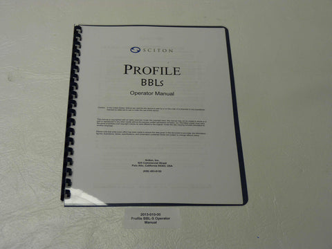 2013-010-00 - Profile BBL-S Operator, Manual