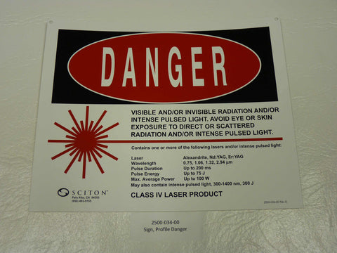 2500-034-00 - Sign, Profile Danger, Nd & Er