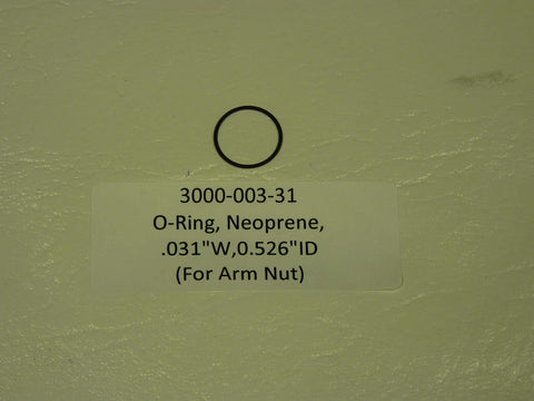 3000-003-31 - O-ring, Neoprene 0.031"width, 0.