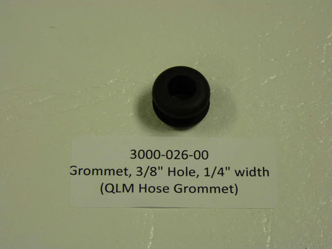 3000-026-00 - Rubber Grommet, 3/8" hole dia, 1/4" groo