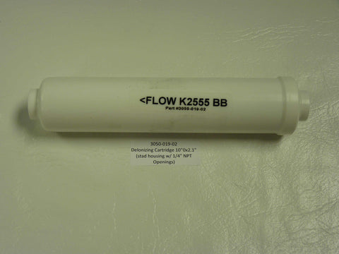 3050-019-02 - De-Ionizing Cartridge, 10x2.1" stad housing w/