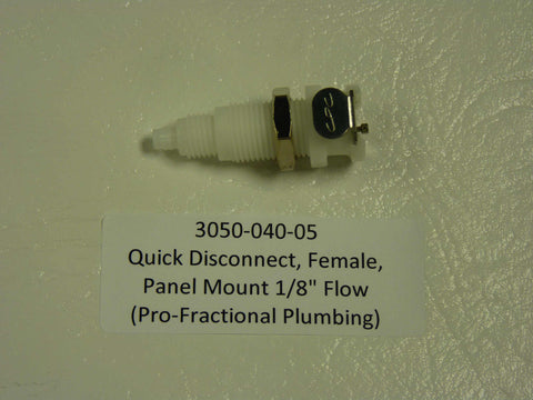 3050-040-05 - Quick-Disconnect Female, Panel Mount, 1/8" Flow