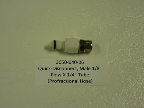 3050-040-06 - Quick-Disconnect Male, 1/8" flow x 1/4" tube