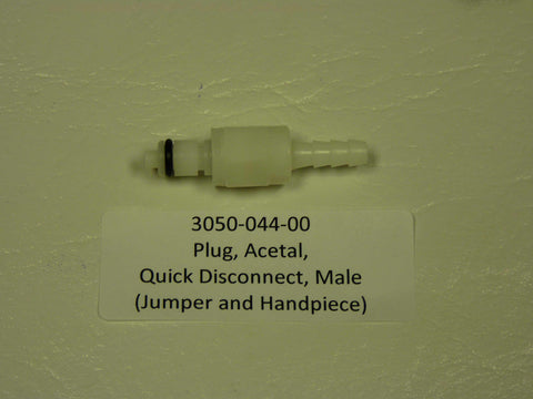3050-044-00 - Plug Acetal Quick-Discon, Tube coupler Shut off W