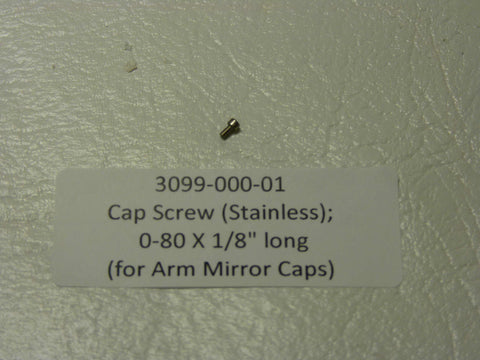3099-000-01 - Cap Screw (Stainless), 0-80 1/8"