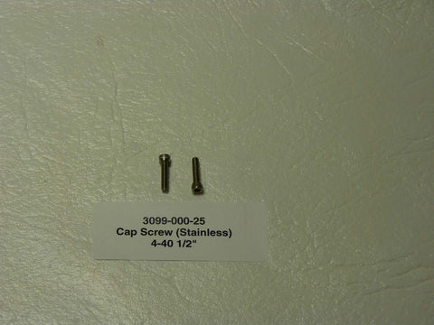 3099-000-25 - Cap Screw (Stainless), 4-40 1/2"