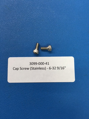 3099-000-41- Cap Screw (Stainless) - 6-32 9/16"