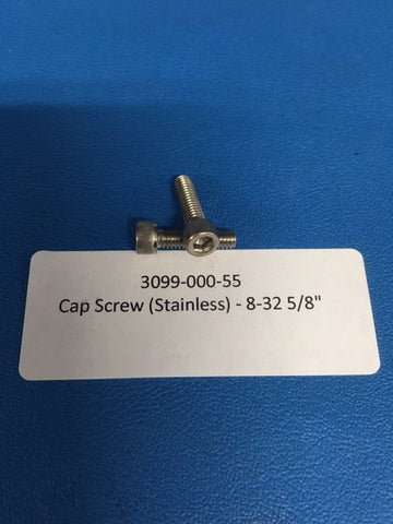 3099-000-55 - Cap Screw (Stainless) - 8-32 5/8"