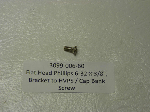 3099-006-60 - Flat Head Phillips (18-8, 6-32 3/8"