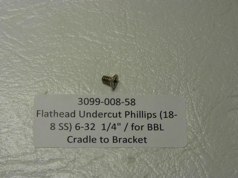 3099-008-58 - Flathead Undercut Philli, 6-32  1/4"