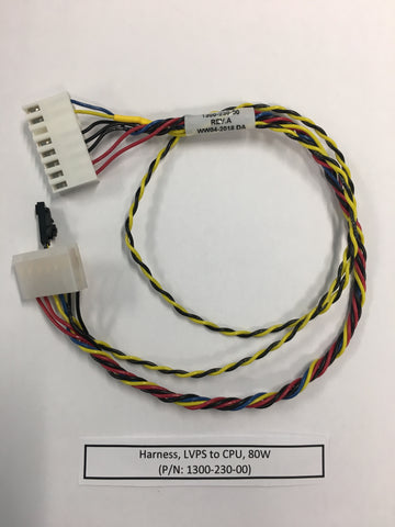 1300-230-00 Harness, LVPS to CPU, 80W