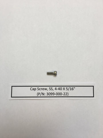 3099-000-22 Cap Screw, SS, 4-40 X 5/16"
