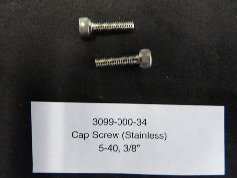 3099-000-34 - Cap Screw (Stainless) - 5-40, 3/8"